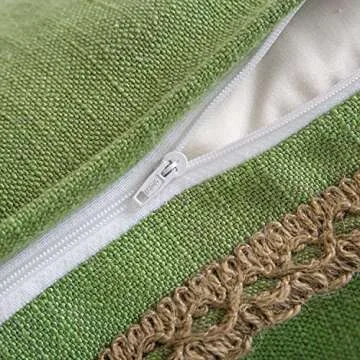 Stylish Farmhouse Burlap Linen Pillow Covers - Set of 2