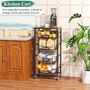OKZEST 5-Tier Kitchen Organizer with Pull-Out Baskets