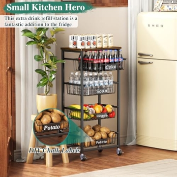 OKZEST 5-Tier Kitchen Organizer with Pull-Out Baskets