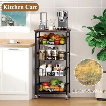 OKZEST 5-Tier Kitchen Organizer with Pull-Out Baskets