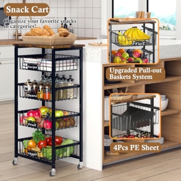 OKZEST 5-Tier Kitchen Organizer with Pull-Out Baskets