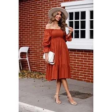 Stylish R.Vivimos Boho Midi Dress for Summer Chic