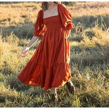 Stylish R.Vivimos Boho Midi Dress for Summer Chic