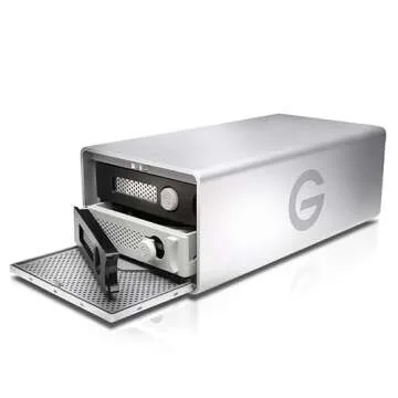 G-Technology 8TB G-RAID with Thunderbolt 2 and USB 3.0, Removable Dual Drive Storage System, Silver - 0G04085-1