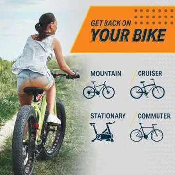 Bikeroo Comfort Bike Seat Cushion - Black Wide Padded Gel Cover for Exercise, Mountain & Road Bikes, Universal Fit for Peloton & Stationary Bikes