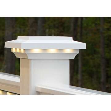 AZEK Lighted Post Cap - Black 5.5" x 5.5" for Elegance