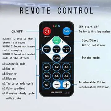 Mini Dj Disco Ball Party Stage Lights Sbolight Led 7Colors Effect Projector Karaoke Equipment for Stage Lighting With Remote Control Sound Activated for Dancing Christmas Gift KTV Bar Concert Birthday