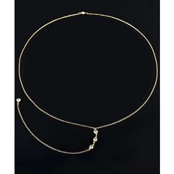 Tornito 6-8Pcs Sexy Belly Waist Chain Bikini Body Chain Summer Beach Body Jewelry Set for Women Gold Tone (A2:6Pcs, Gold Tone)