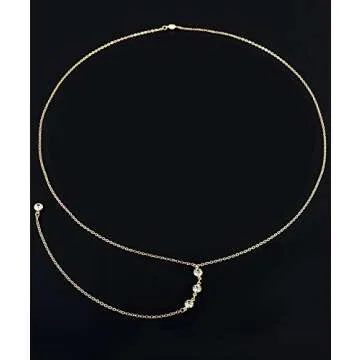 Tornito 6-8Pcs Sexy Belly Waist Chain Bikini Body Chain Summer Beach Body Jewelry Set for Women Gold Tone (A2:6Pcs, Gold Tone)