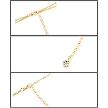 Tornito 6-8Pcs Sexy Belly Waist Chain Bikini Body Chain Summer Beach Body Jewelry Set for Women Gold Tone (A2:6Pcs, Gold Tone)