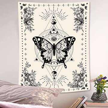 Lunerfex Boho Butterfly Tapestry for Artistic Home Decor