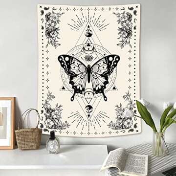 Lunerfex Boho Butterfly Tapestry for Artistic Home Decor