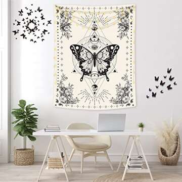 Lunerfex Boho Butterfly Tapestry for Artistic Home Decor