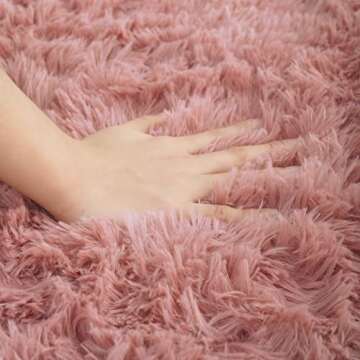 ISEAU Fluffy Rug Soft Velvet Area Rugs for Home Decor