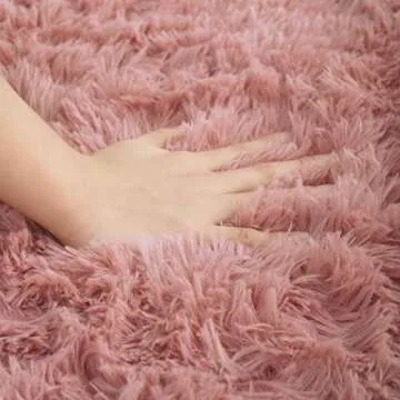 ISEAU Fluffy Rug Soft Velvet Area Rugs for Home Decor