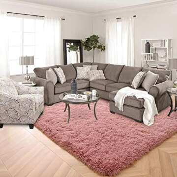 ISEAU Fluffy Rug Soft Velvet Area Rugs for Home Decor