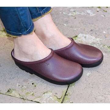 Sloggers Waterproof Garden Clogs for Women – Traditional Garden Clogs with Premium Comfort Support Insole, (Deep Lake Blue), (Size 8)