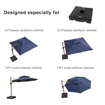 PURPLE LEAF Offset Umbrella Base PL209UM for Stability