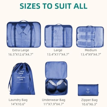 Lightweight VAGREEZ Travel Packing Cubes for Efficient Organizing
