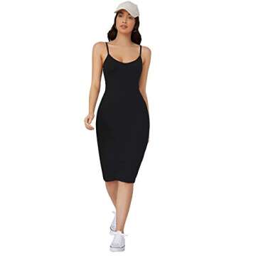 SweatyRocks Casual Spaghetti Strap Midi Dress for Women
