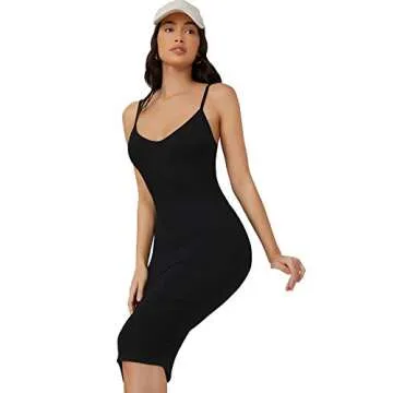 SweatyRocks Casual Spaghetti Strap Midi Dress for Women