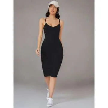 SweatyRocks Casual Spaghetti Strap Midi Dress for Women