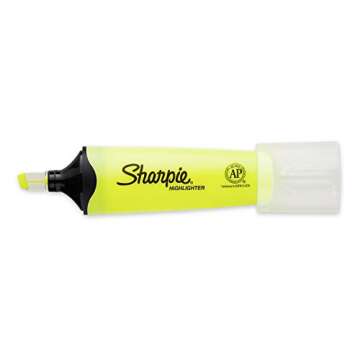 SHARPIE 2067517 Clear View Highlighters, Chisel Tip, Assorted Colors, 12 Count