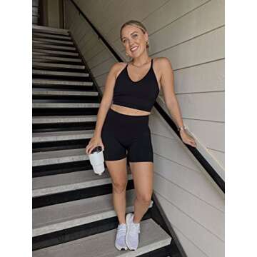 Sportneer 2 Piece Matching Gym Yoga Shorts Set for Women