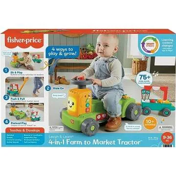 Fisher-Price 4-in-1 Laugh & Learn Tractor Ride On