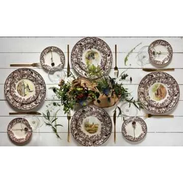 Spode Woodland Dinner Plate, Rabbit | 10.5 Inch | Hunting Cabin, Lodge, and Cottage Décor | Made in...