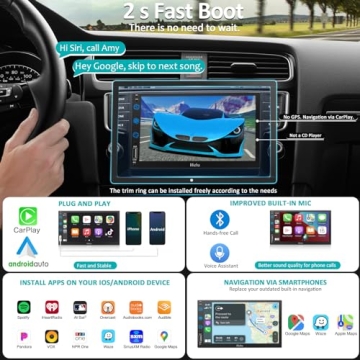 2024 Upgraded 7" Carplay Touchscreen for Easy Connectivity