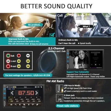 2024 Upgraded 7" Carplay Touchscreen for Easy Connectivity