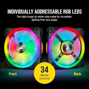 Corsair QL Series, Ql120 RGB, 120mm RGB LED Fan, Triple Pack with Lighting Node Core, Black, Compatible with Desktop