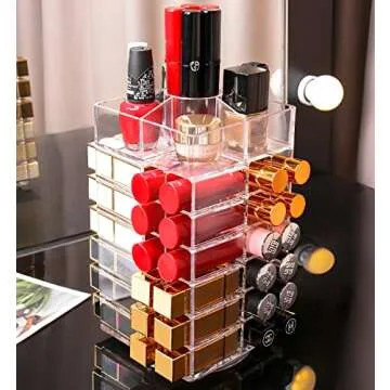 Sooyee Lipstick Organizer with 360 Degree Rotation