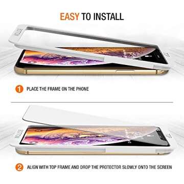 Trianium (3 Packs) Screen Protector Designed for Apple iPhone 11 Pro Max, iPhone XS Max (6.5" 2018) Premium HD Clarity 0.25mm Tempered Glass Screen Protector Easy Installation Alignment Case (3-Pack)