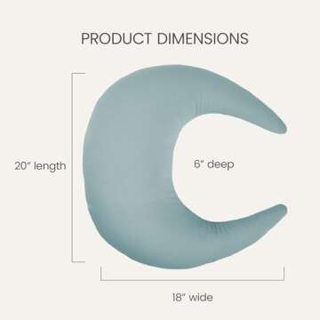 snuggle me Organic Nursing Pillow - Bottle & Breastfeeding Pillow with Organic Cotton Cover & Fiberfill, Machine Washable, Newborn Essentials Must Haves (Slate)
