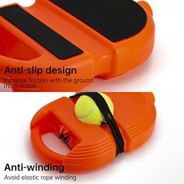 CHEGIF Tennis Trainer Rebound Ball with 3 String Balls, Solo Tennis Training Equipment,Portable Tenn...