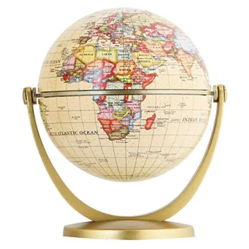 Annova Mini Antique Globe 4-inch / 10 cm - Swivels in All Directions Educational, Decorative, Unique...