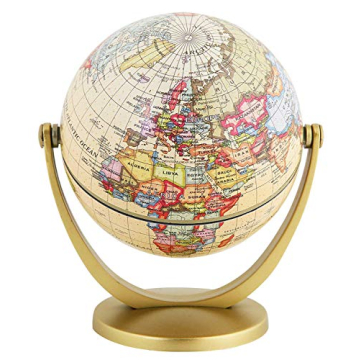 Annova Mini Antique Globe - Compact and Educational 4-Inch Antique Decor