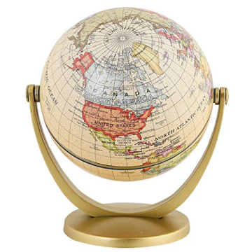 Annova Mini Antique Globe - Compact and Educational 4-Inch Antique Decor