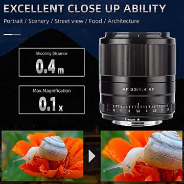 VILTROX 33mm F1.4 fujifilm X Mount f/1.4 XF AF Auto Focus Lens for Fujifilm Fuji X-Mount Camera X-T3 X-T2 X-H1 X20 X-T30 X-T20