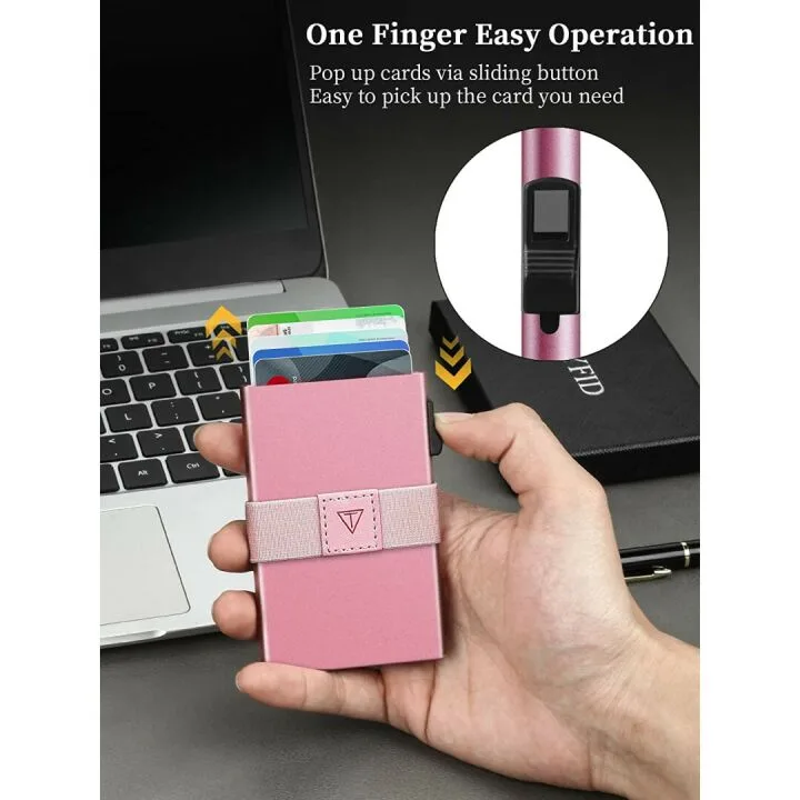 TOYFID Minimalist Card Wallet - RFID Blocking, Ultralight