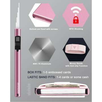 TOYFID Minimalist Card Wallet - RFID Blocking, Ultralight