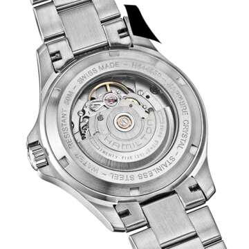 Hamilton Watch Khaki Field King Auto | Swiss Made | 40mm Stainless Steel Case | Black Dial Analog Watch | Silver Stainless Steel Bracelet (Model: H64455133)