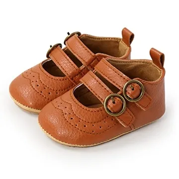 Charming Infant Baby Girls Mary Jane Flats Shoes - Non-Slip & Soft Sole Toddler First Walkers