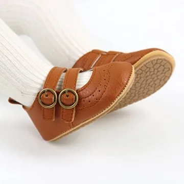 Infant Baby Girls Mary Jane Flats Non-Slip Toddler Shoes