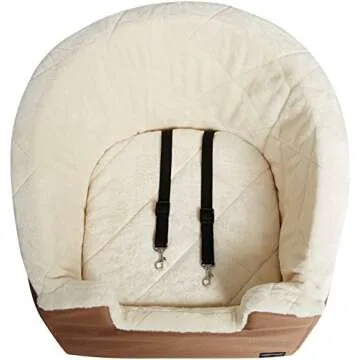 Amazon Basics Pet Car Booster Bucket Seat - 18" x 18" x 16", Tan