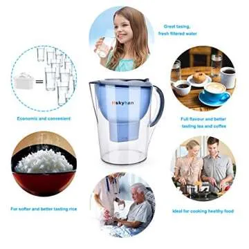 Hskyhan Alkaline Water Filter Pitcher - 3.5 Liters - 7 Stage System