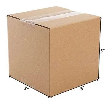 Peohud 5x5x5 Inches Shipping Boxes, 30 Pack Corrugated Cardboard Box, Small Cube Mailing Boxes for P...