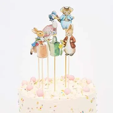 Meri Meri Peter Rabbit™ Cake Toppers (Pack of 6), Peter Rabbiit™ & Friends, Meri Meri Easter Party Peter Rabbit™ Cake Decorations